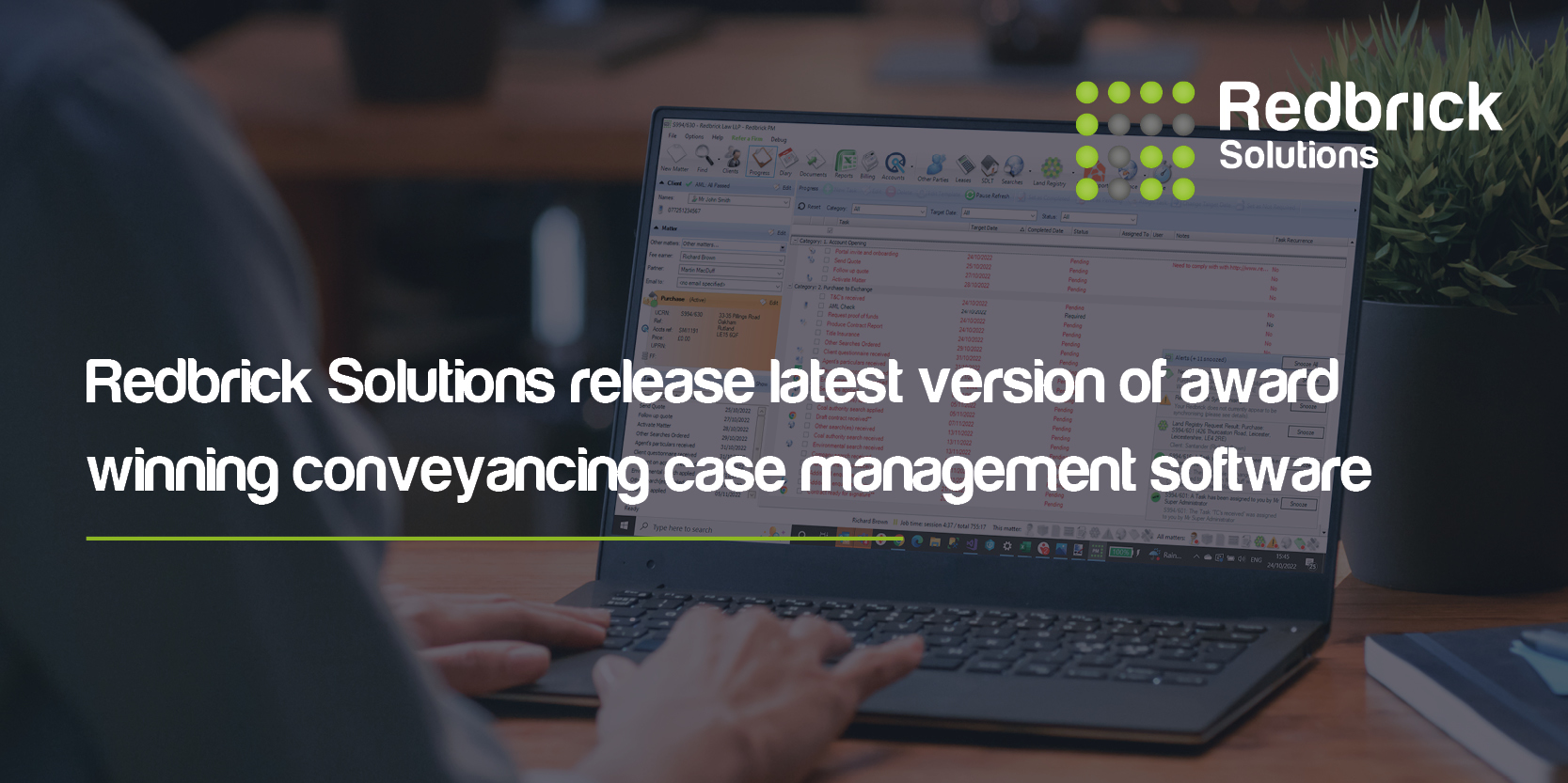 Redbrick Solutions release latest version of award winning conveyancing case management software