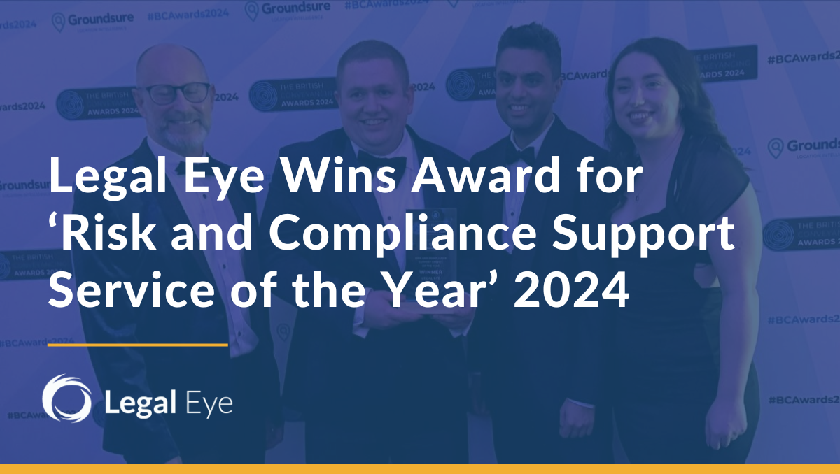 Legal Eye Wins Award for ‘Risk and Compliance Support Service of the Year’